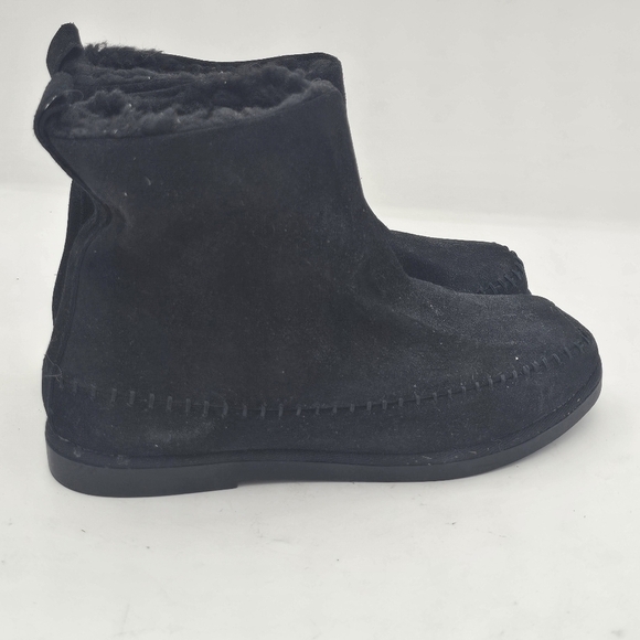 Steve Madden Tommy Suede Shearling Boots Black Size 6 - Picture 7 of 12